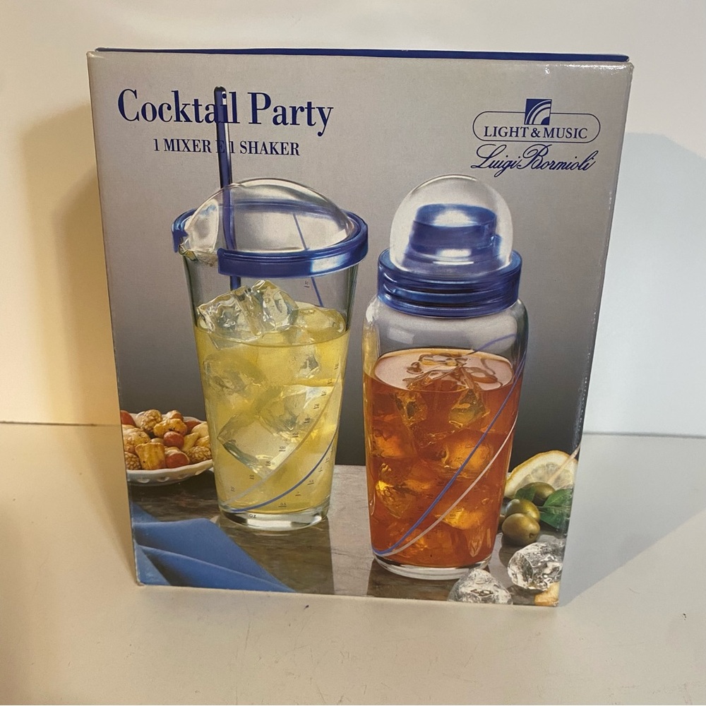 Luigi Bormioli Cocktail Party Mixer & Shaker Set “Light & Music" Design Italy